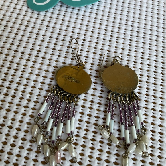 Elegant Umbrella Dangle Earrings Mexico, alpaca - Picture 7 of 7